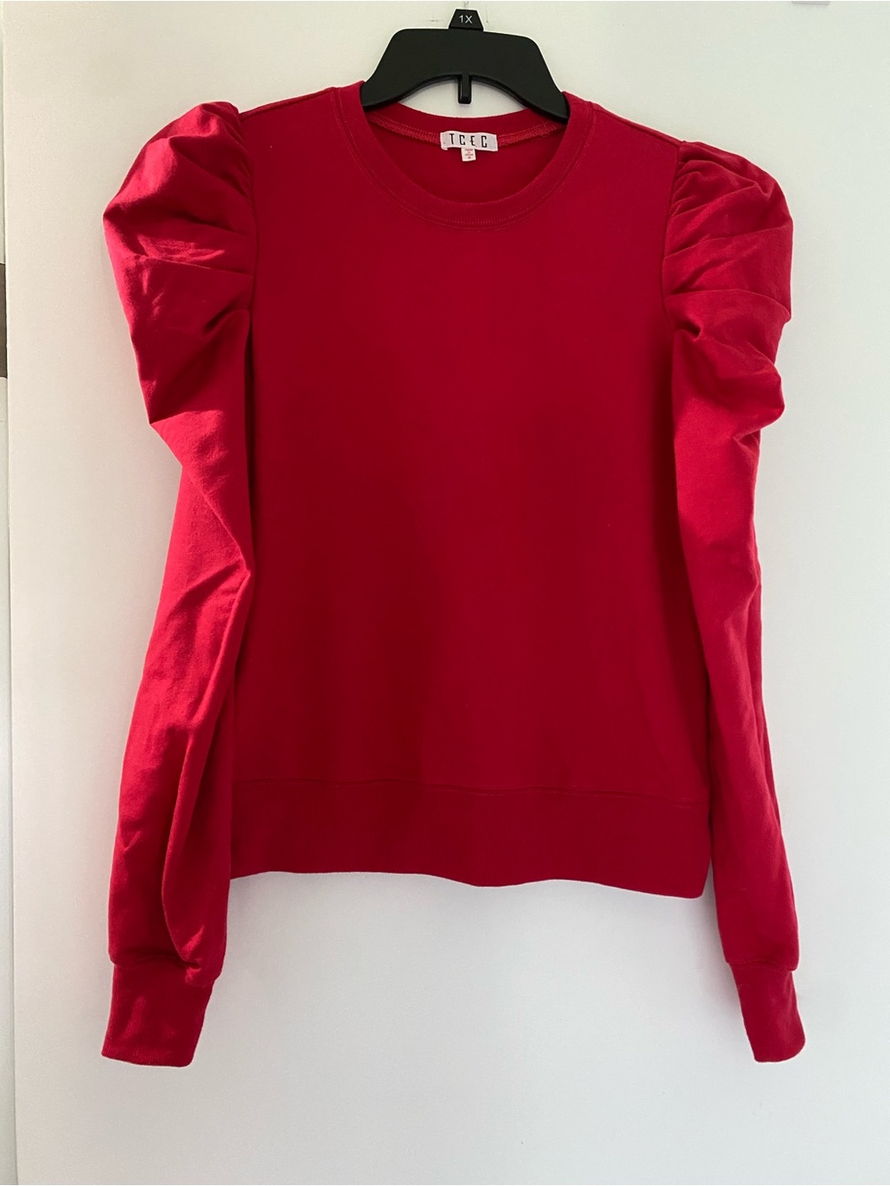 TCEC Red Puff-Sleeve Sweatshirt